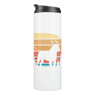 Custom Retro Styled English Bulldog Dog Lover Thermal Tumbler
