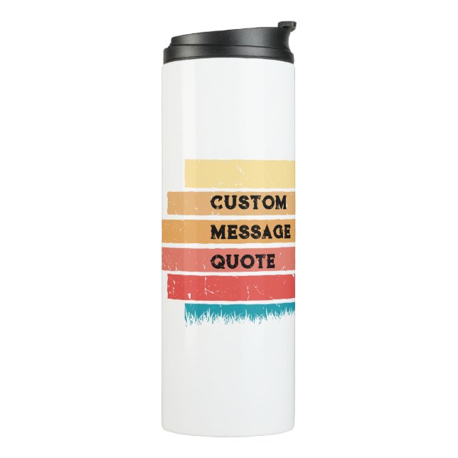 Custom Retro Styled German Shepherd Dog Lover Thermal Tumbler (Rotated Left)