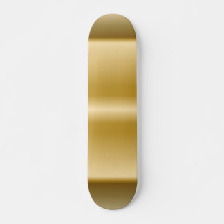Custom retro surfboard style Gold Skateboard