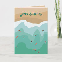 Custom Retro Surfer Ocean Birthday