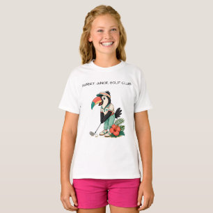 Custom Retro Toucan Junior Golf Club Kids T-Shirt