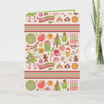 Custom Retro Vintage Christmas Colourful Greeting