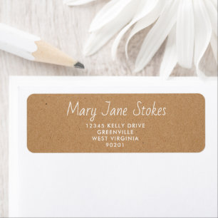 Custom Return Address Envelope   Kraft Brown 