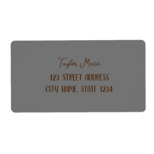 Custom Return Address Label