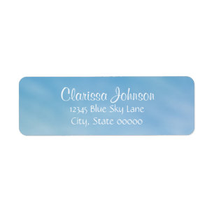 Custom Return Address Label with Soft Blue Sky