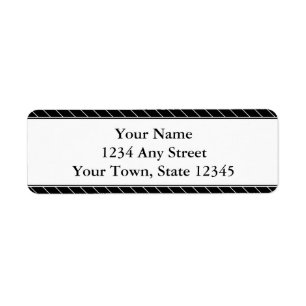 Custom Return Address Labels - Black & White