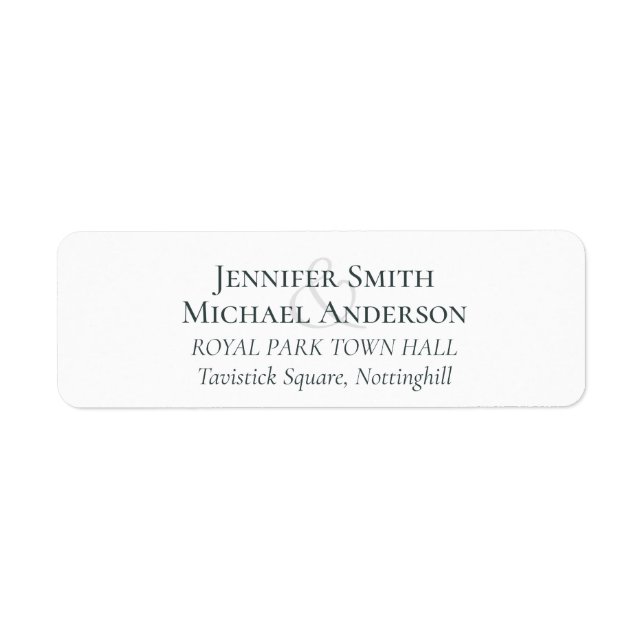 Custom  Return Address Labels Templates Classic (Front)