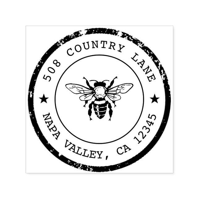 Custom Return Address  Self-inking Stamp,Bee Stamp (Design)