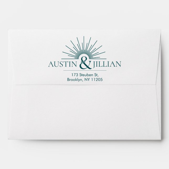 Custom Return Address Wedding Envelope (Back (Top Flap))