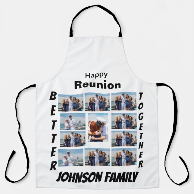 Custom Reunion 11 Photo Collage Apron (Front)