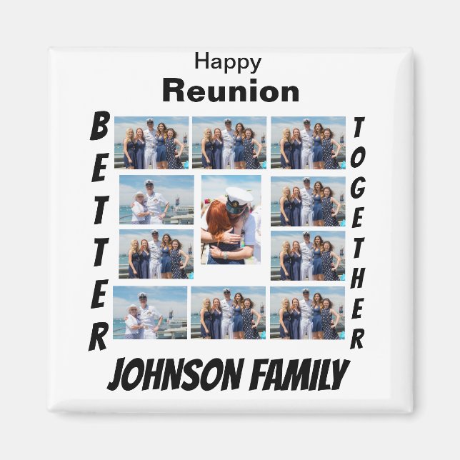 Custom Reunion 11 Photo Collage  Magnet (Front)