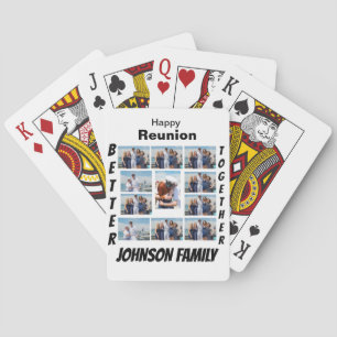 Custom Reunion 11 Photo Collage  Playing Cards