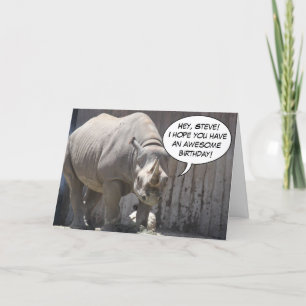 Custom Rhino Greeting Card