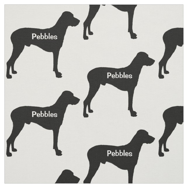 Custom Rhodesian Ridgeback Dog Silhouette Fabric (Swatch)