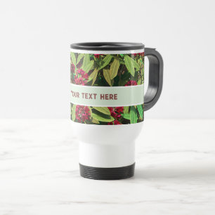 Custom Rhododendron Bloom Travel Mug