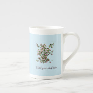 Custom Rhododendron Floral Garden Bone China Mug