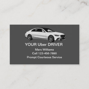 Custom Ride Haling Uber Driver Business Card