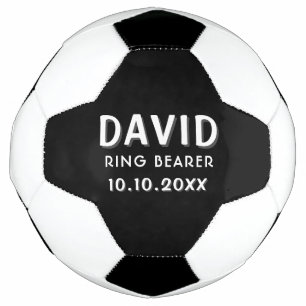 Custom Ring Bearer Name Wedding Date Keepsake Football