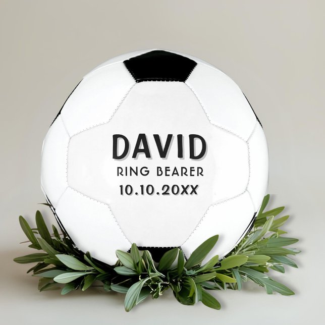 Custom Ring Bearer Name Wedding Date Keepsake Football (Creator Uploaded)