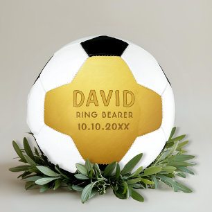 Custom Ring Bearer Name Wedding Date Keepsake Football