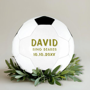 Custom Ring Bearer Name Wedding Date Keepsake Football