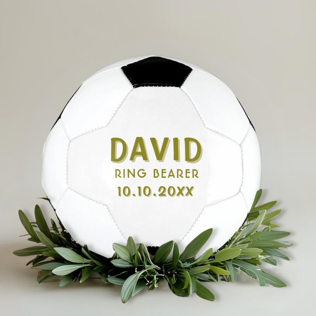 Custom Ring Bearer Name Wedding Date Keepsake Football (Creator Uploaded)