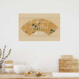 CUSTOM Rinpa School Autumn Fan Pattern Art Poster