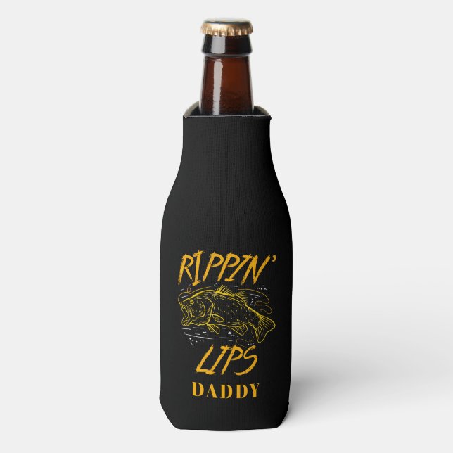 Custom Rippin Lips Catch and Release Fishing Bottle Cooler (Bottle Front)