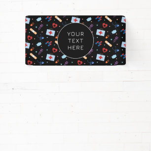 Custom RN Nurse   Doctor Medical Pattern Banner