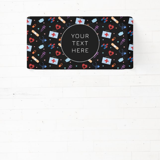 Custom RN Nurse | Doctor Medical Pattern Banner (Insitu)