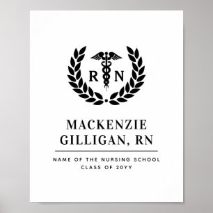Custom RN Nursing School Graduation  Poster