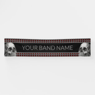 Custom Rock Band Skull Heavy Metal Music Festival Banner