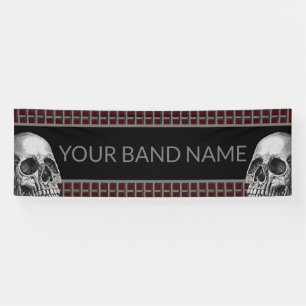 Custom Rock Band Skull Heavy Metal Music Festival Banner