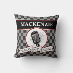 Custom Rock & Roll Music Singer Retro Microphone Cushion