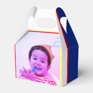 Custom Rocket Mission Smile Photo Birthday Favour Box
