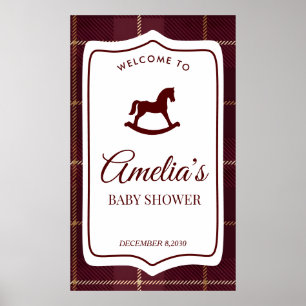 Custom Rocking Horse baby shower Banner Poster