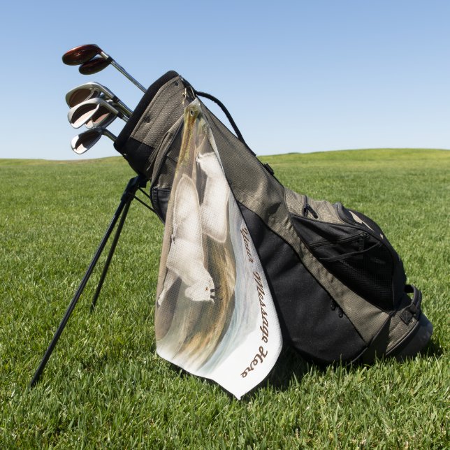 Custom Rocky Mountain Goat Camping Deco Gifts Golf Towel (Green)