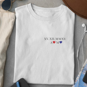 Custom Roman Numeral Date Anniversary T-Shirt