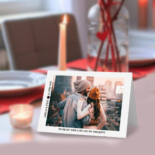 Custom Romantic Couple Photo Folded Card