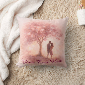 Custom Romantic Couple Throw Pillow