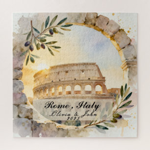 Custom Rome Honeymoon or Vacation Keepsake Jigsaw Puzzle