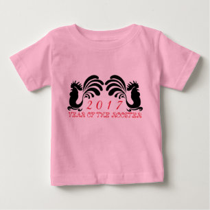 Custom Rooster Year 2017 Toddler Girl Tee