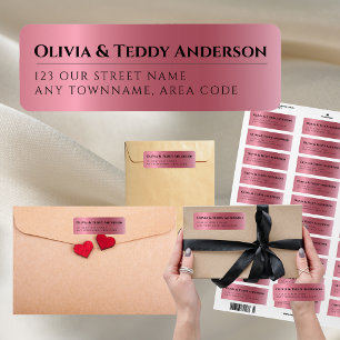 Custom ROSE GOLD Foil Look Elegant Event Address