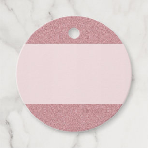 Custom Rose Gold Glitter Look Blank Template Favour Tags