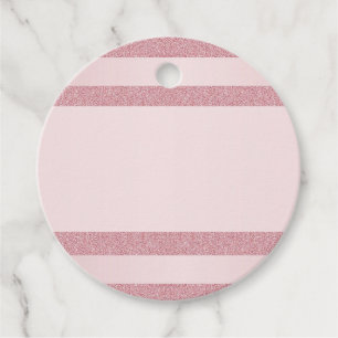 Custom Rose Gold Glitter Look Blank Template Favour Tags