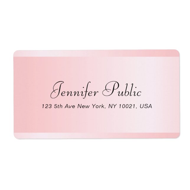 Custom Rose Gold Template Typography Shipping (Front)