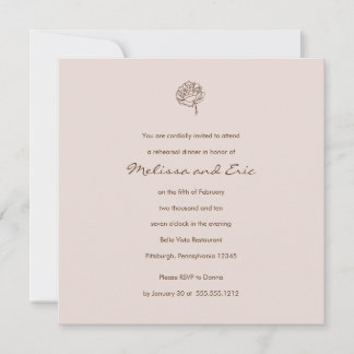 custom rose invitation