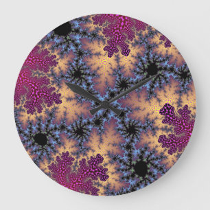 Custom Rose Peach Speckle Large Wall Clock
