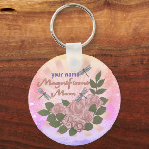 Custom Roses Magnificent Mum  Key Ring