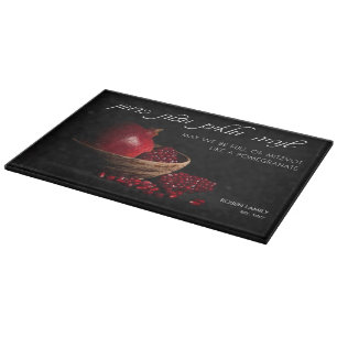 Custom Rosh Hashana Hebrew Pomegranate Blessing Cutting Board